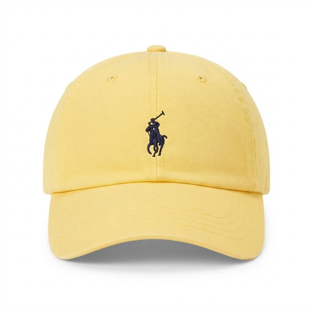 1d063f7f-201a-44ed-8e7f-20ad9fc8c863 Yellow Polo-Inspired Iconic Chino Cap - Image 1