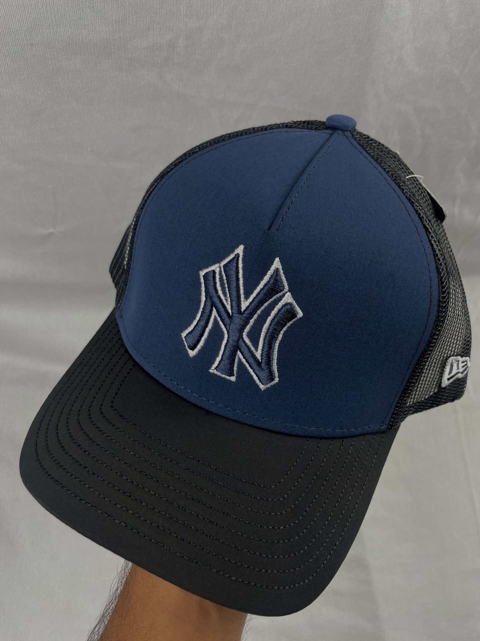 IMG_8911 NY Embroidery Limited Edition Trucker Cap - Blue - Image 1