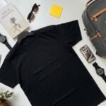 Round Neck Smooth Solid T Shirt | Black